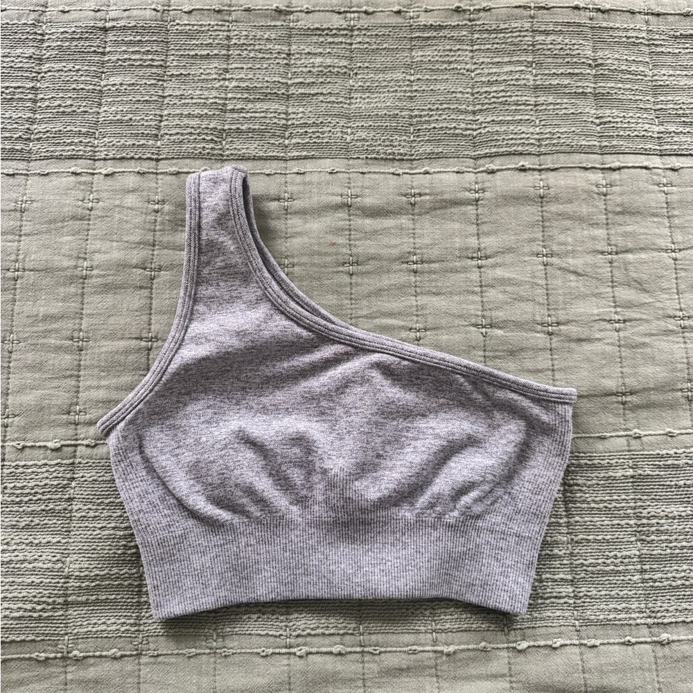 Prozis Gray One-Shoulder Crop Top